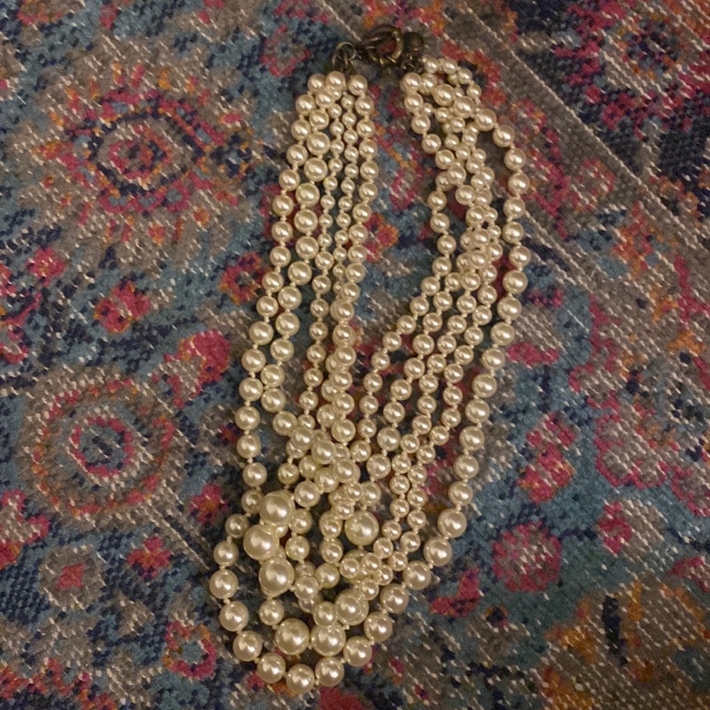 J.Crew Pearl Multi-Strand Necklace